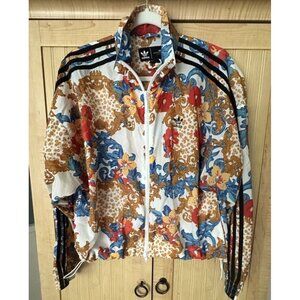 Adidas Track Jacket x Her Studio London Womens L Floral Full Zip Windbreaker
